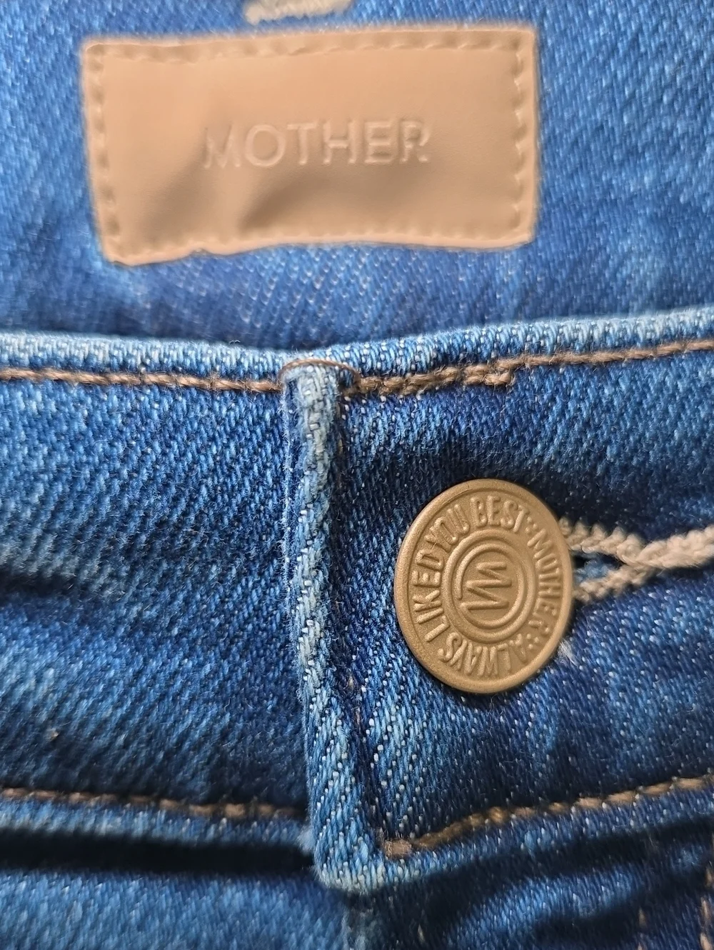 MOTHER The Rascal Hover Jeans Opposites Attract High Waist Straight Leg Size 25